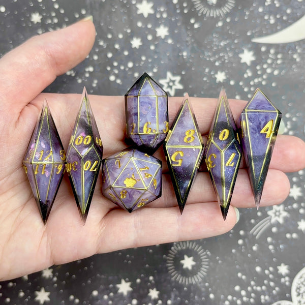 "Overtaking" - Elongated 7 Piece Show Off Set - Logo d20