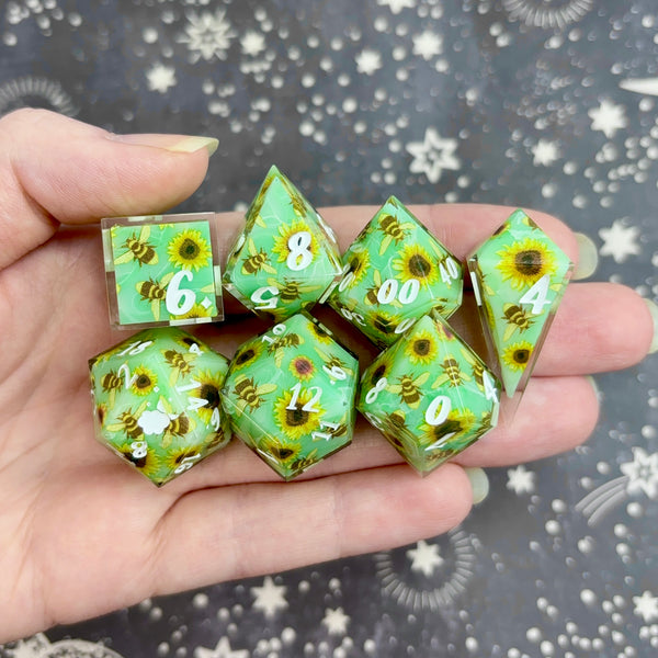 "Sunflower Summer" - 7 Piece Show Off Set - Logo d20