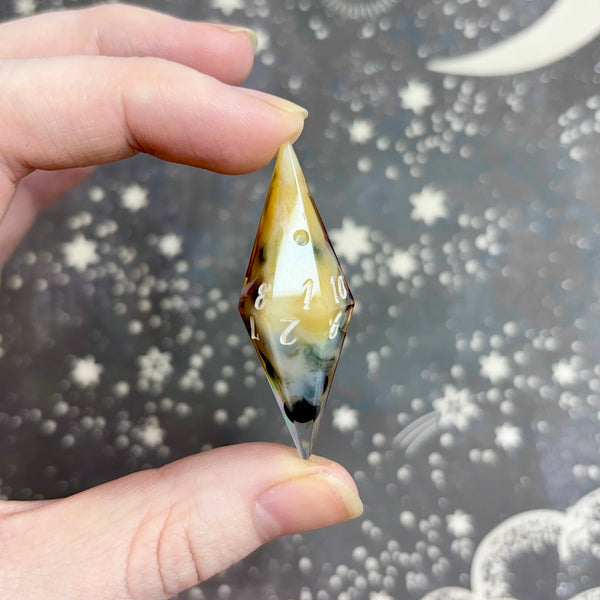 "Brown Sugar Boba" - Elongated 7 Piece Show Off Set - Logo d20