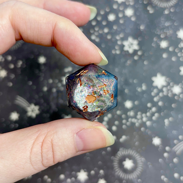 "Dazzled" - Elongated 7 Piece Show Off Set - Logo d20