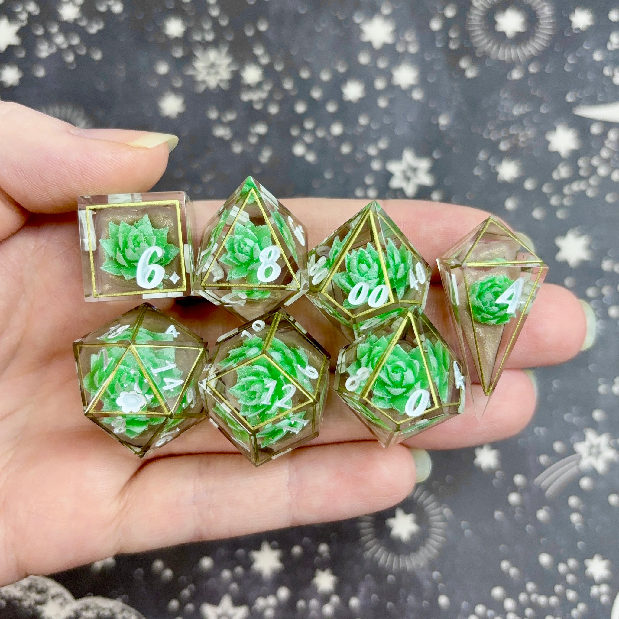 "Eternal Terrarium" - 7 Piece Show Off Set - Logo d20