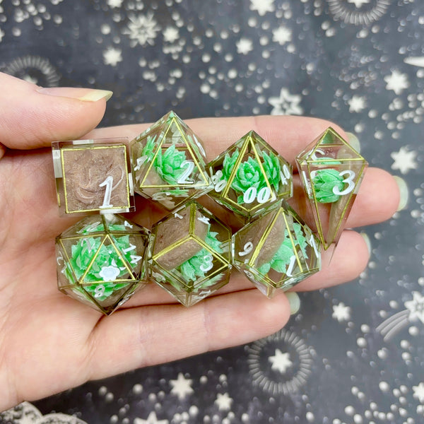 "Eternal Terrarium" - 7 Piece Show Off Set - Logo d20