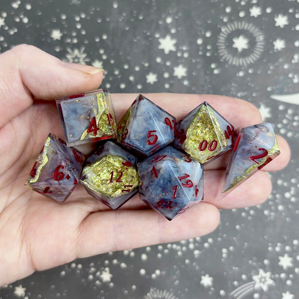 "Dragon's Hoard" - 7 Piece Show Off Set - Logo d20