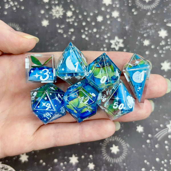 "Moonbringer" - 7 Piece Show Off Set - Logo d20