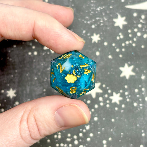 "Glint and Glean" gold - Standard Logo d20