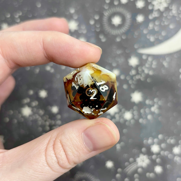 "Liquid Brown Sugar Boba" - Show-Off Logo d20