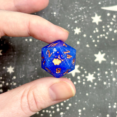 "Flecked Blue Base" rose - Standard Logo d20