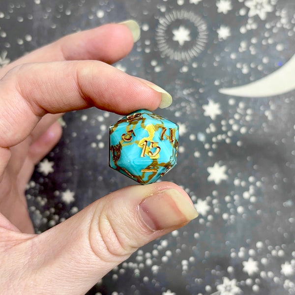 "Copper Turquoise" - Standard Logo d20