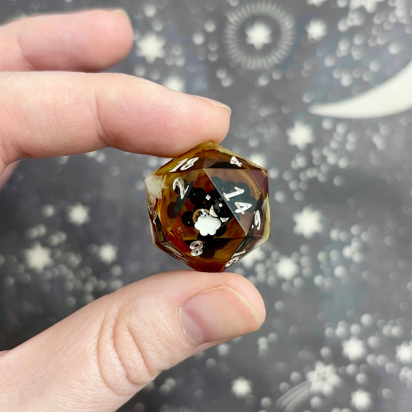 "Liquid Brown Sugar Boba" - Show-Off Logo d20