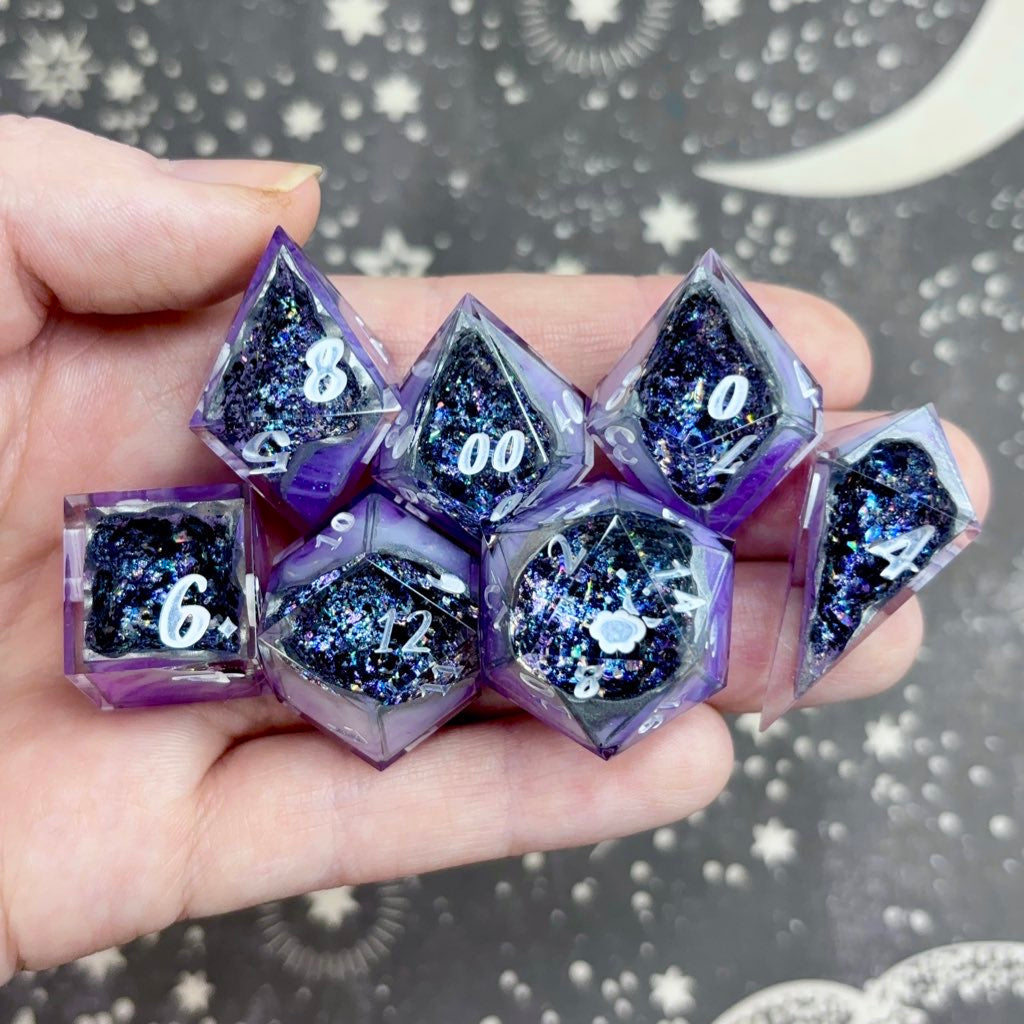 "Astral Gems" - 7 Piece Show Off Set - Logo d20
