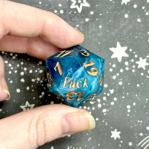 "First Frost" - Oversized 28mm Yeet/Fuck d20