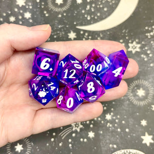 "Azure Valentine" - 7 Piece Set - Logo d20