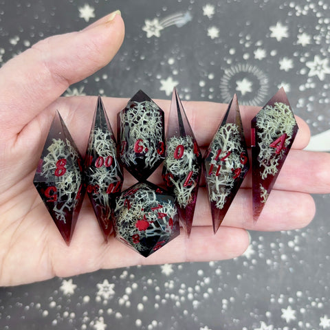 "Lost Life" - Elongated 7 Piece Show Off Set - Logo d20
