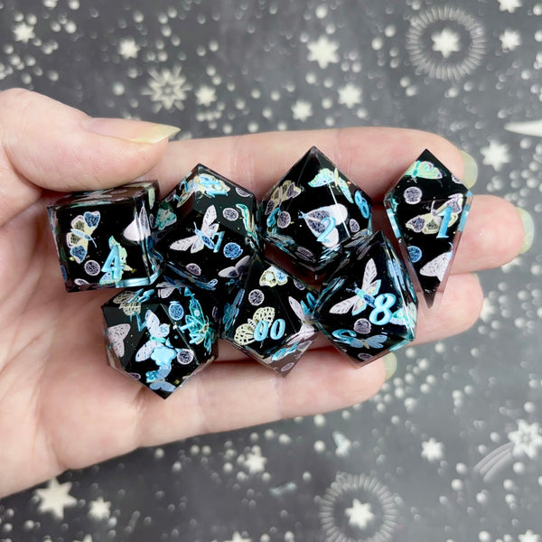 "Crochet Wings" - 7 Piece Show Off Set - Logo d20