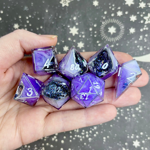 "Astral Gems" - 7 Piece Show Off Set - Logo d20