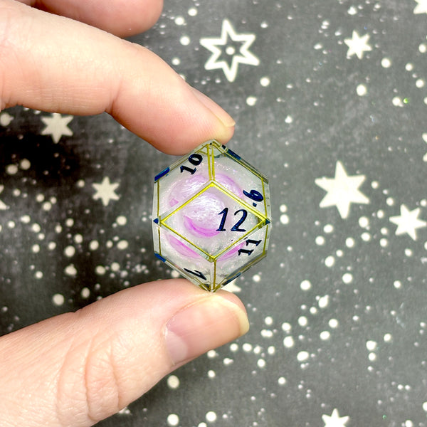"Pink Pearls" - 7 Piece Show Off Set - Logo d20