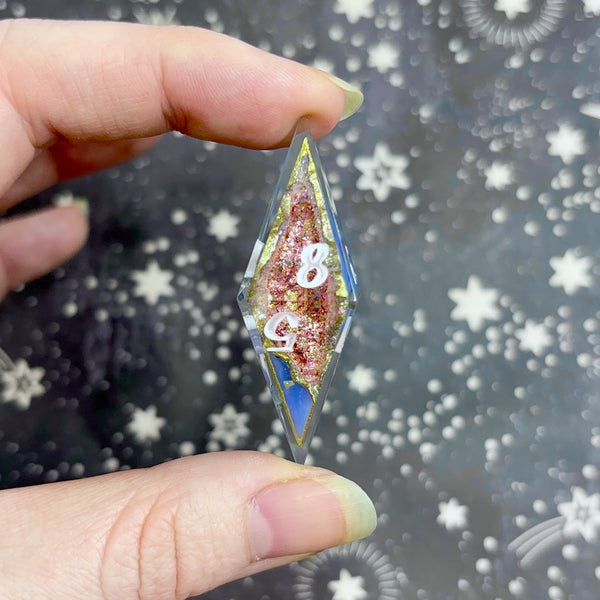 "The Rose Queen" - Elongated 7 Piece Show Off Set - Logo d20