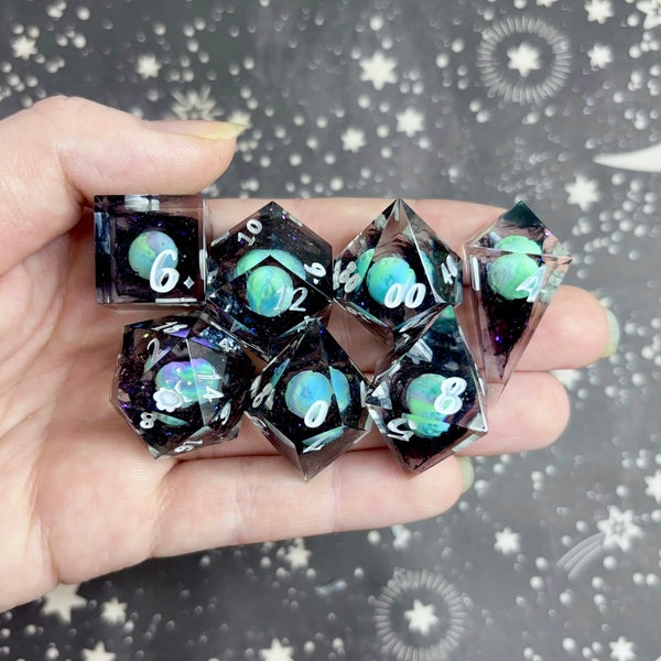"Alien Planets" - 7 Piece Show Off Set - Logo d20