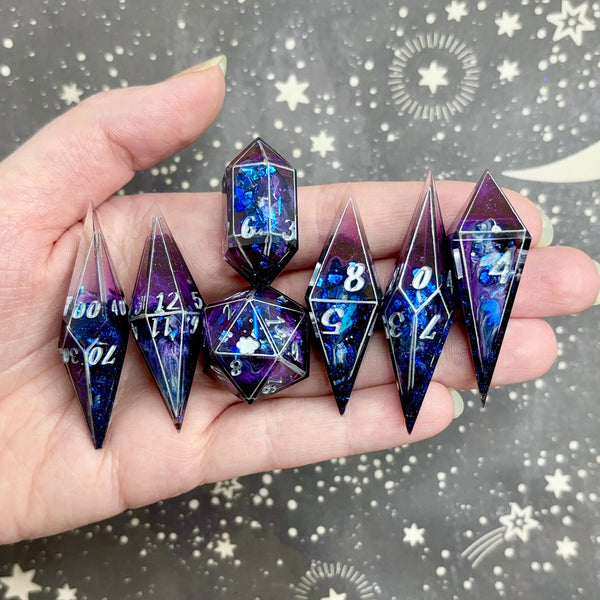 "Anomaly" - Elongated 7 Piece Show Off Set - Logo d20