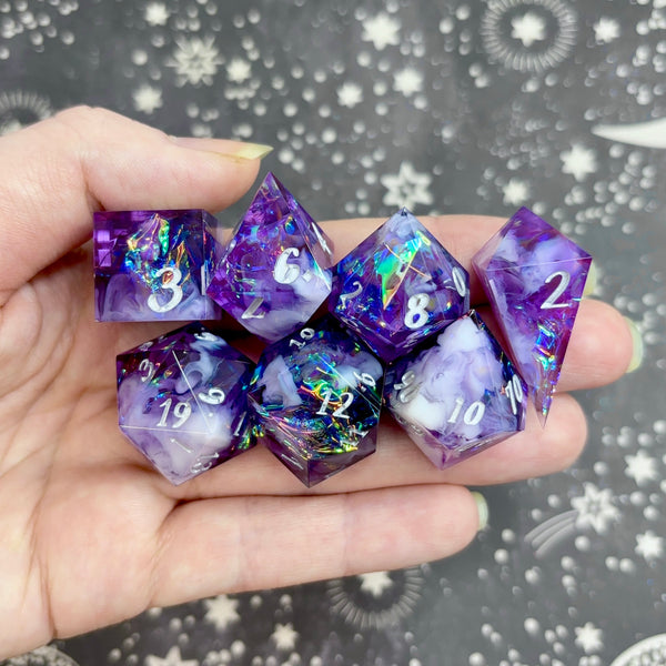 "Mana Storm" - 7 Piece Show Off Set - Logo d20