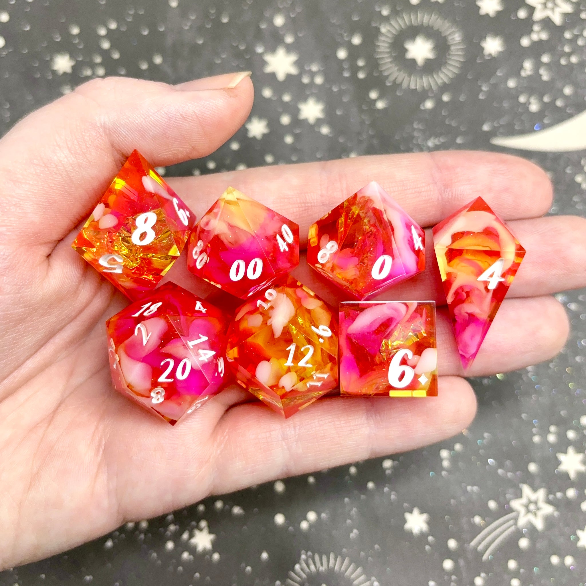 "Bursting Berries" - 7 Piece Show Off Set - Numeric d20