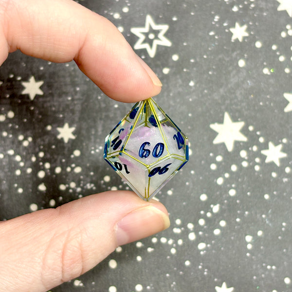 "Pink Pearls" - 7 Piece Show Off Set - Logo d20