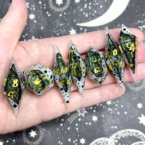 "Brought To Life" - Elongated 7 Piece Show Off Set - Logo d20