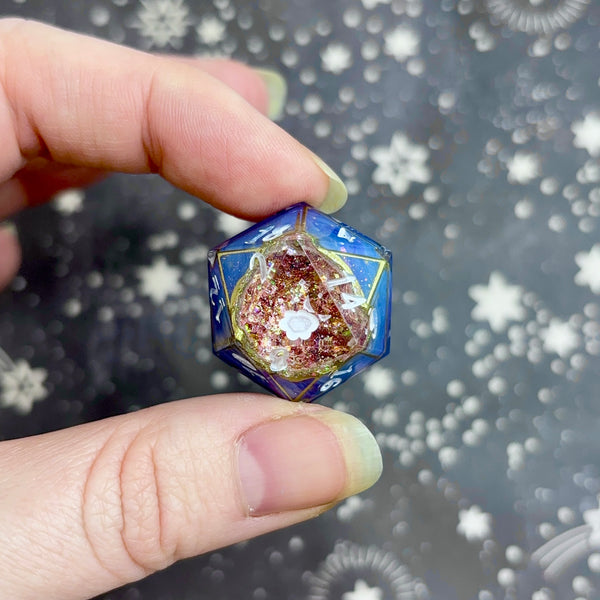 "The Rose Queen" - Elongated 7 Piece Show Off Set - Logo d20