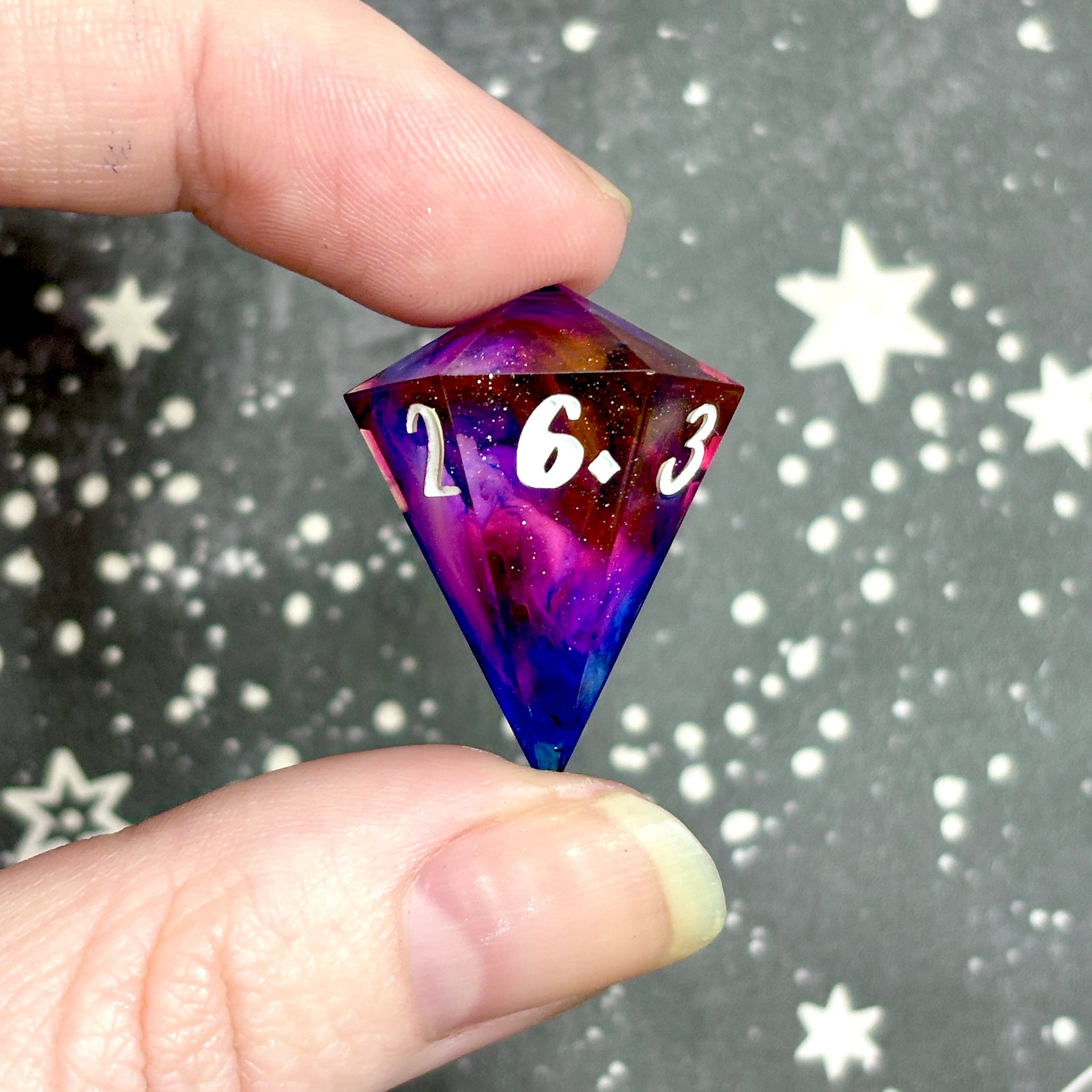 "Galactic Flare" - Show Off Gem d6