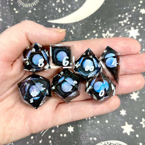 "Astral Orbs" - 7 Piece Show Off Set - Logo d20