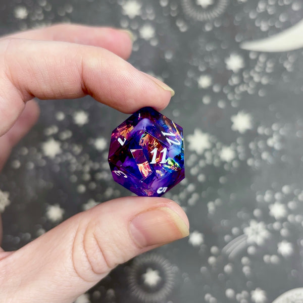"Dancing in Deep Space" - 7 Piece Show Off Set - Logo d20