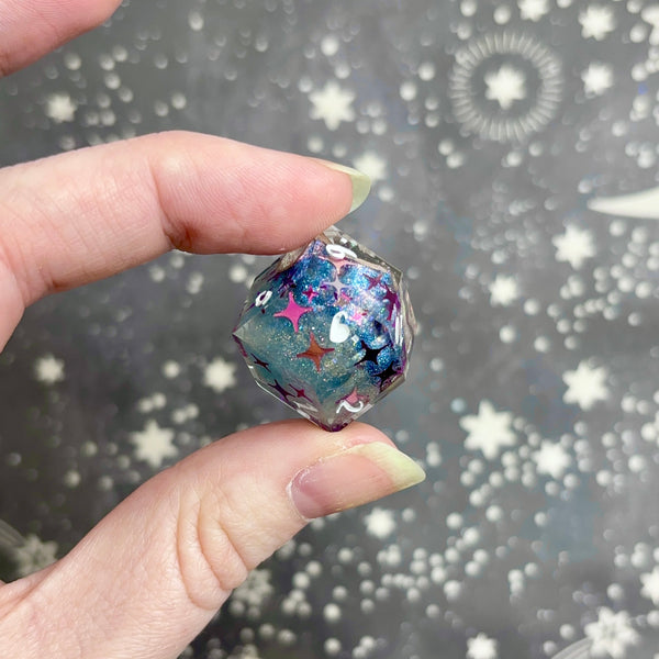 "Cosmic Geodes" - 7 Piece Show Off Set - Logo d20