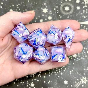 "Whales in the Clouds" - 7 Piece Show Off Set - Logo d20