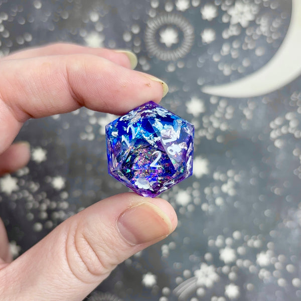 "Silver Geode" - Show Off Logo d20