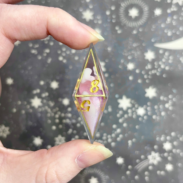 "Caged Princess" - Elongated 7 Piece Show Off Set - Logo d20