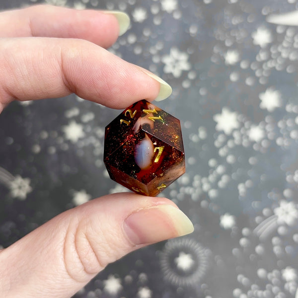 "Ash and Cinders" - 7 Piece Show Off Set - Logo d20