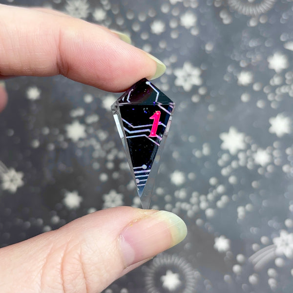 "Circuit Board" - 7 Piece Show Off Set - Numeric d20