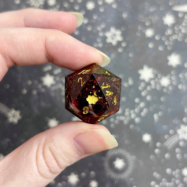 "Ash and Cinders" - 7 Piece Show Off Set - Logo d20