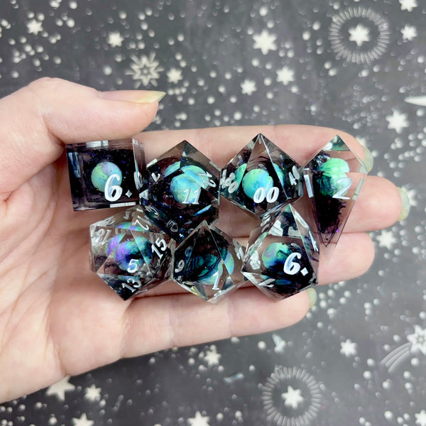 "Alien Planets" - 7 Piece Show Off Set - Logo d20