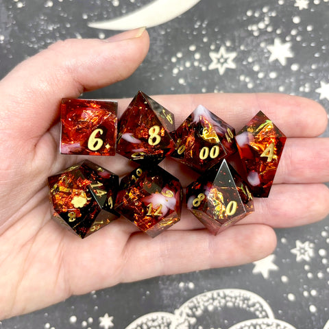 "Ignition" - 7 Piece Show Off Set - Logo d20