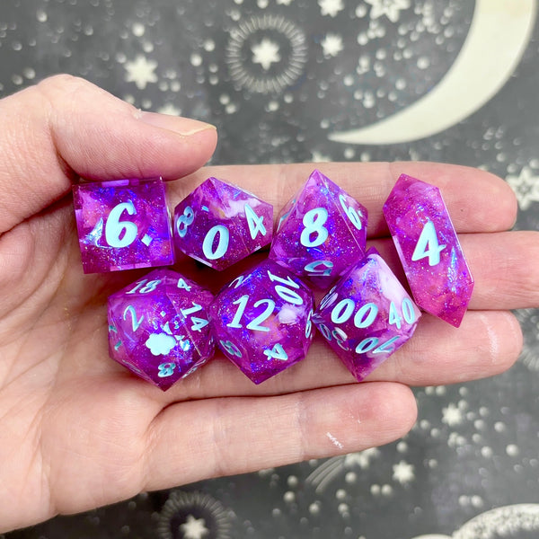 "Cotton Candy Cosmos" - 7 Piece Set - Logo d20