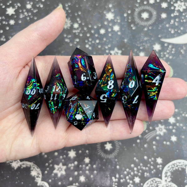 "The Void Speaks" - Elongated 7 Piece Show Off Set - Logo d20