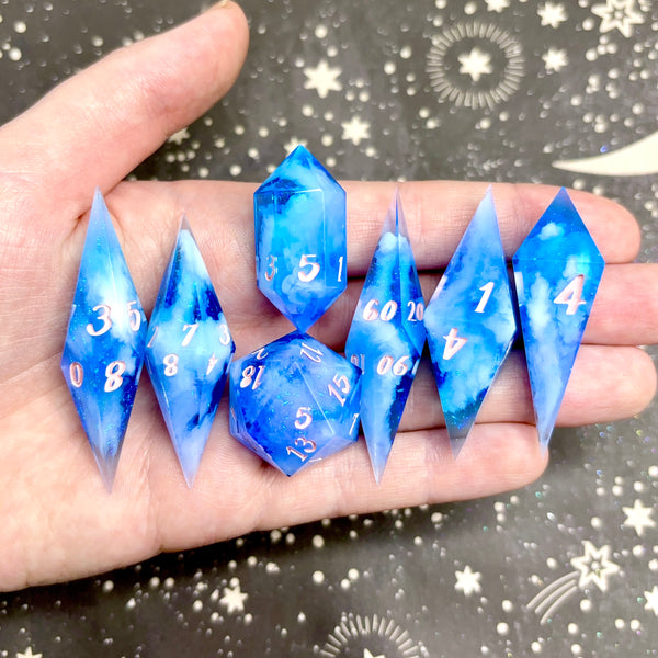 "Glimpse of Magic" - Elongated 7 Piece Show Off Set - Logo d20