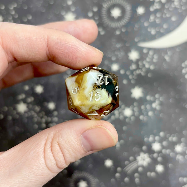 "Liquid Brown Sugar Boba" - Show-Off Logo d20