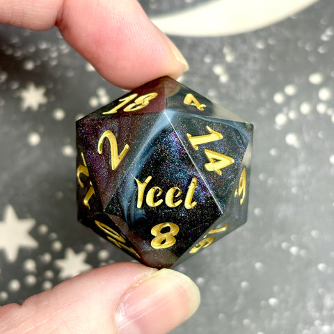 "Below Infernal" - Oversized 28mm Yeet/Fuck d20