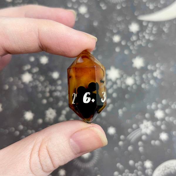 "Brown Sugar Boba" - Elongated 7 Piece Show Off Set - Logo d20