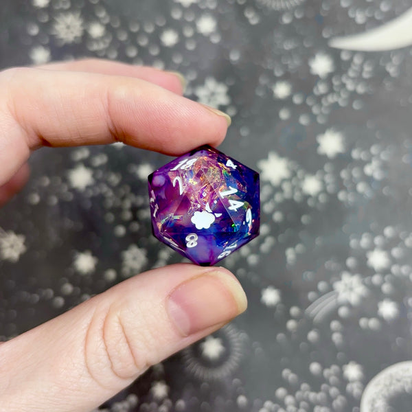 "Dancing in Deep Space" - 7 Piece Show Off Set - Logo d20