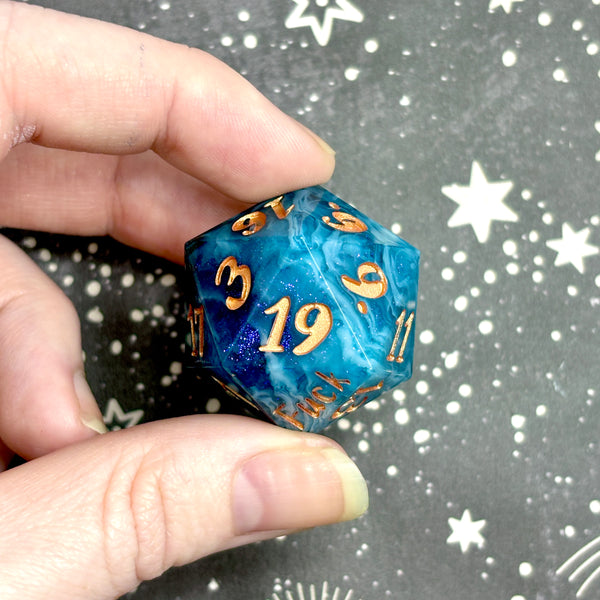 "First Frost" - Oversized 28mm Yeet/Fuck d20