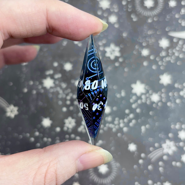 "Cyber Style" - Elongated 7 Piece Show Off Set - Logo d20