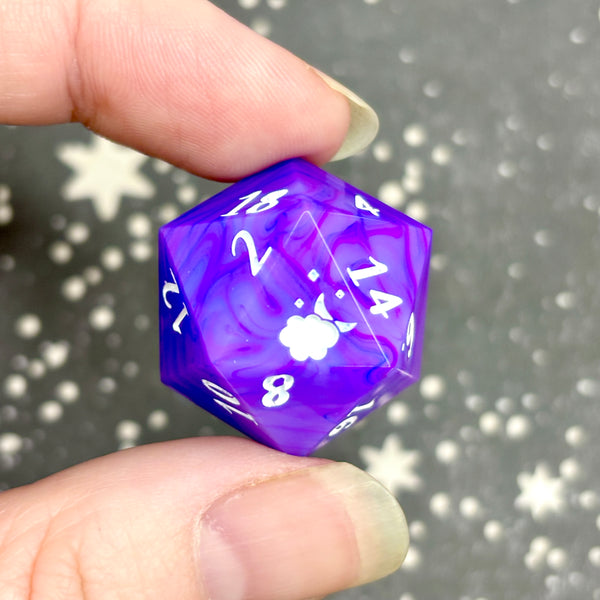 "Lavender Swirls" - 7 Piece Show Off Set - Logo d20